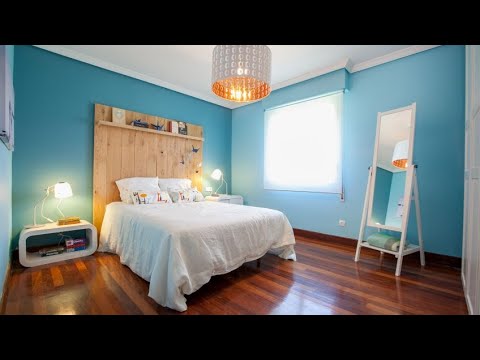 Dormitorio de matrimonio azul y blanco Decogarden