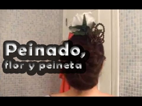 Peinado y flor de flamenca Pretty and Ole