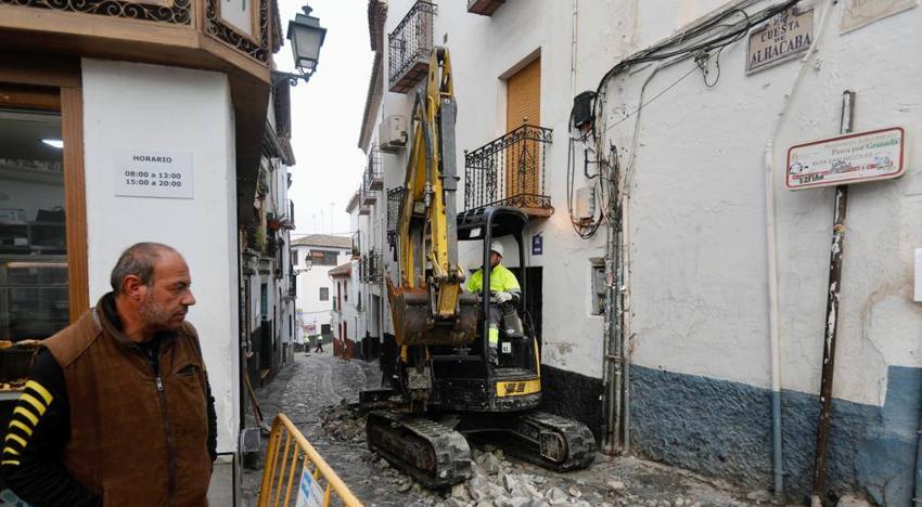 Obras en Granada Comienza la ambiciosa reforma de la Cuesta