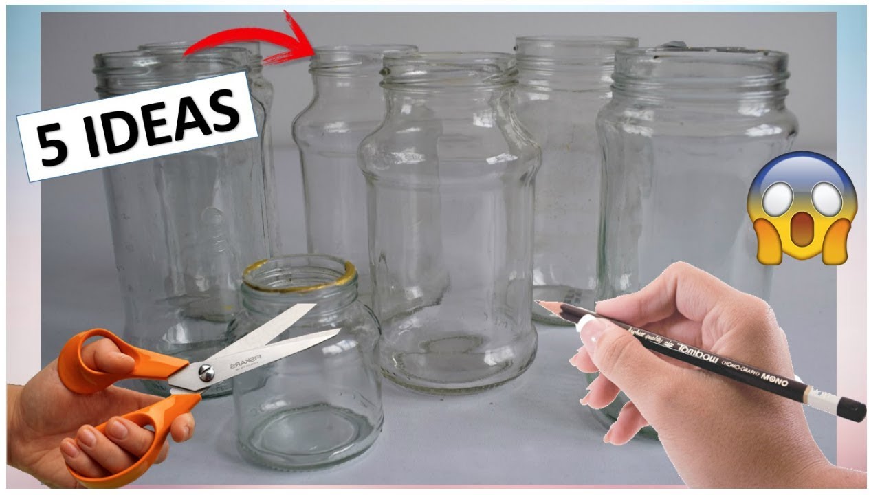 5 Manualidades Faciles y Rapidas con frascos de vidrio