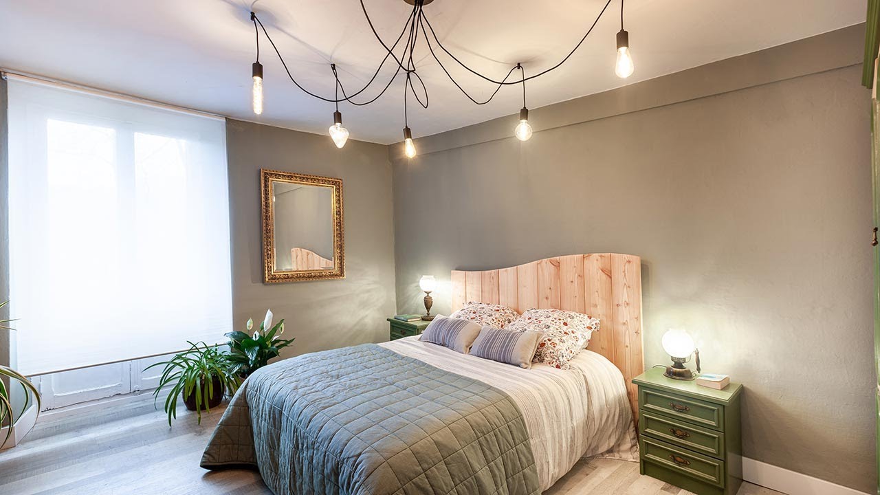 Dormitorio rustico y relajado en tonos verdes Programa completo