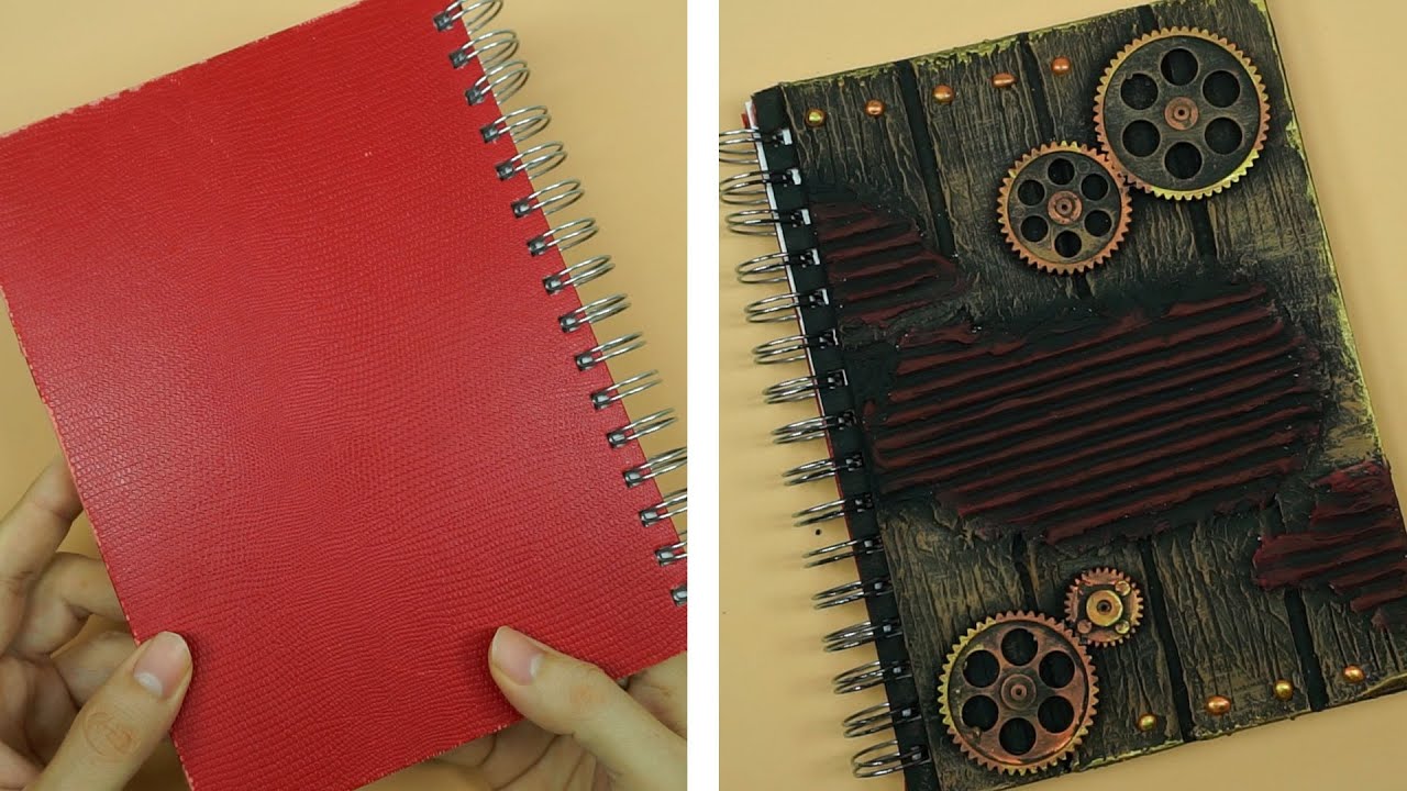 Ideas geniales de bricolaje decorando un cuaderno imitacion