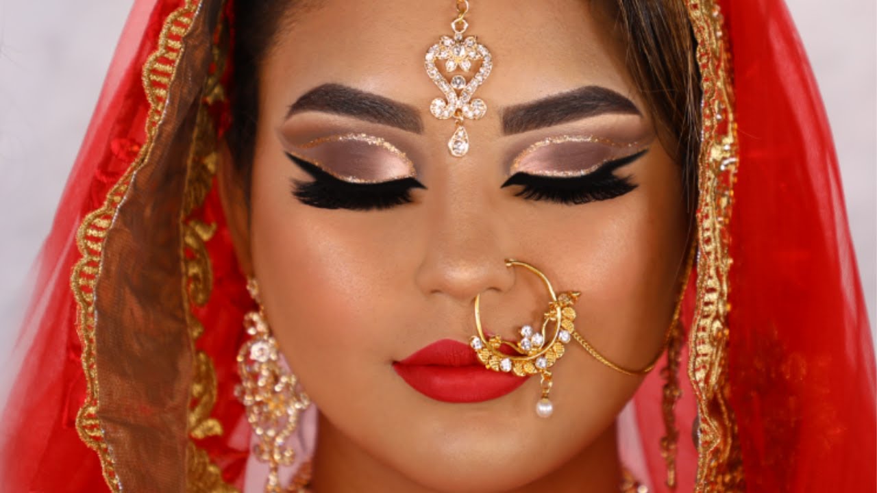 Tutorial de Maquillaje hindú de novia asiático Real | Dramáticos