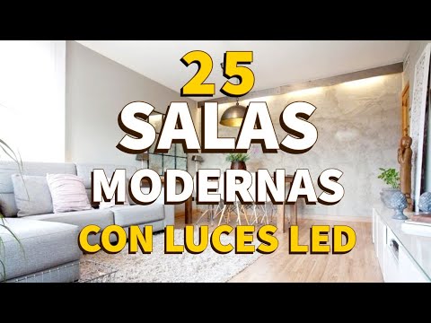 DECORACION DE SALAS MODERNAS con ILUMINACIÓN LED | LUCES LED