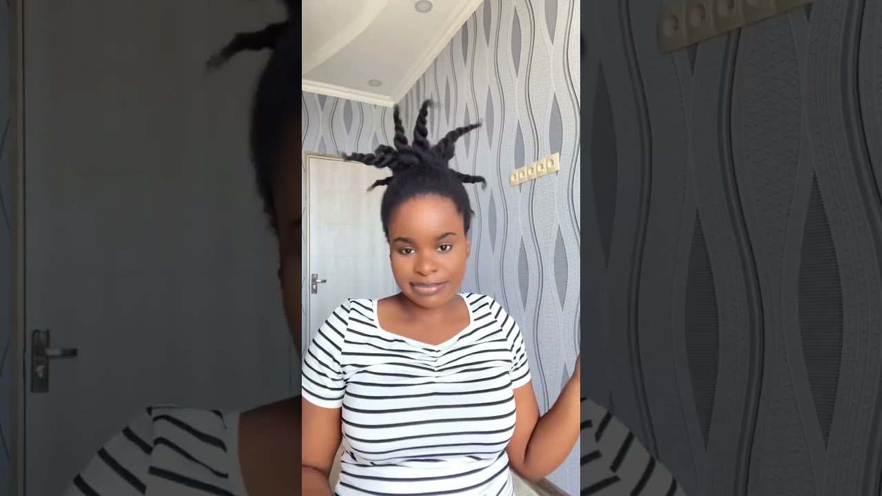 Quick bun tutorial on 4c natural hair #4chair