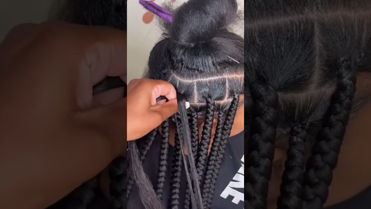 Trenzas Jumbo paso a paso #hairstyles #cornrows #braids #hairstyle #trenzasafricanas